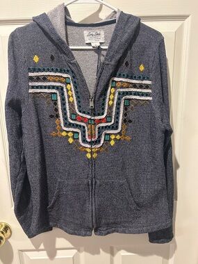 Lucky Brand Lotus Zip Hoodie